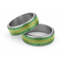 Hawaii Lei with Tribal Quilt Motif Classic Ring - Polynesian Pride