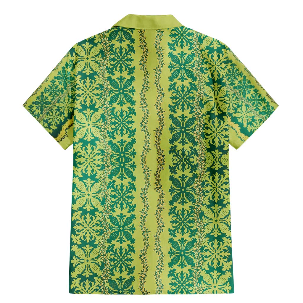Hawaii Lei with Tribal Quilt Motif Family Matching Mermaid Dress and Hawaiian Shirt LT9 - Polynesian Pride
