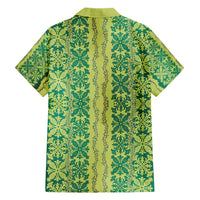 Hawaii Lei with Tribal Quilt Motif Hawaiian Shirt LT9 - Polynesian Pride