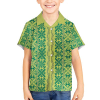 Hawaii Lei with Tribal Quilt Motif Hawaiian Shirt LT9 - Polynesian Pride