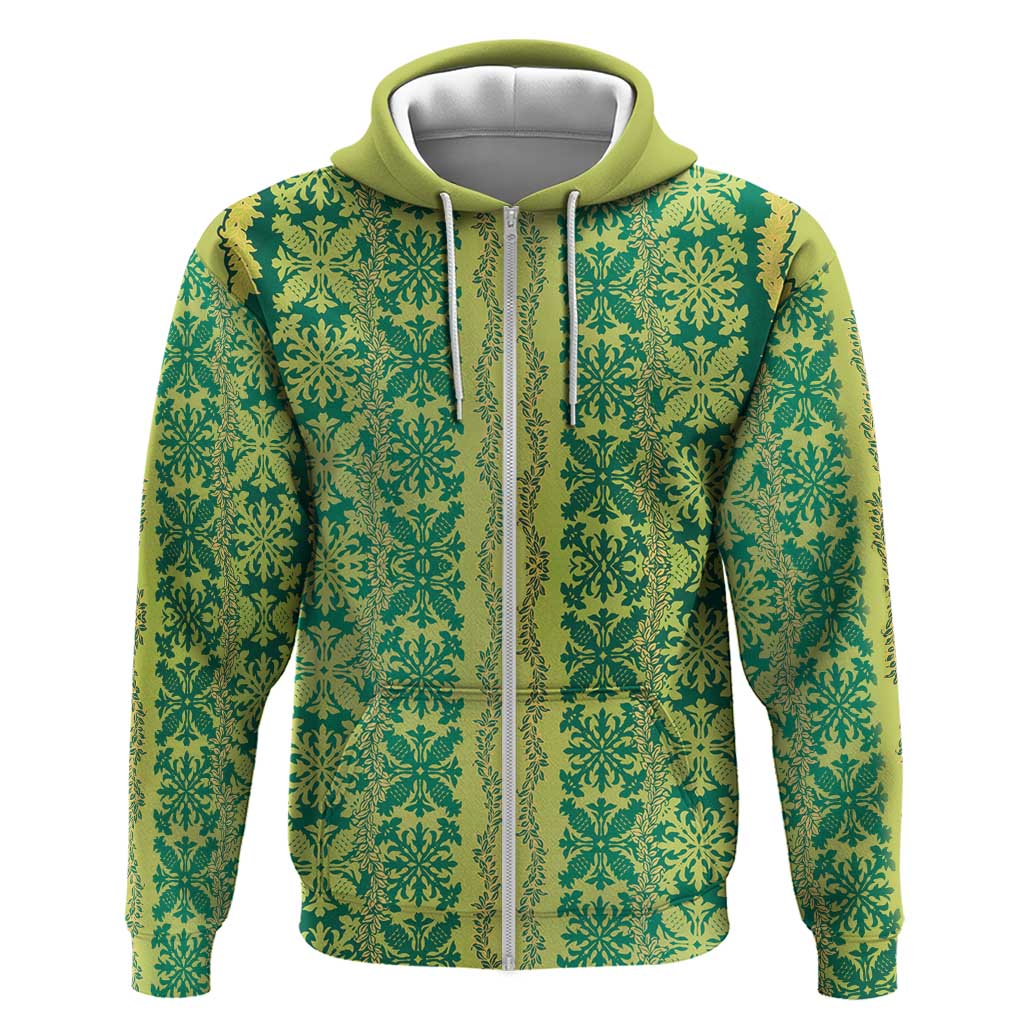 Hawaii Lei with Tribal Quilt Motif Hoodie
