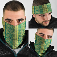 Hawaii Lei with Tribal Quilt Motif Neck Gaiter - Polynesian Pride
