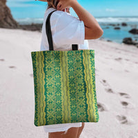 Hawaii Lei with Tribal Quilt Motif Tote Bag LT9 - Polynesian Pride