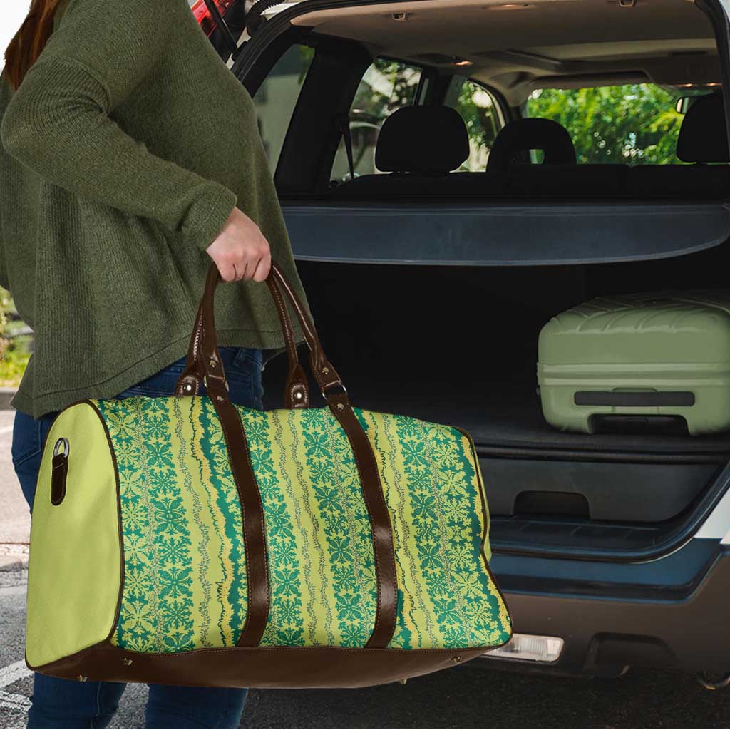 Hawaii Lei with Tribal Quilt Motif Travel Bag - Polynesian Pride