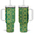 Hawaii Lei with Tribal Quilt Motif Tumbler With Handle