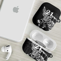 New Zealand Rugby Warrior Custom AirPods Case Black Fern Taniko Motif LT9 - Polynesian Pride