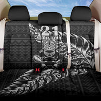New Zealand Rugby Warrior Custom Back Car Seat Cover Black Fern Taniko Motif LT9 One Size Black - Polynesian Pride