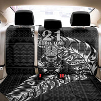 New Zealand Rugby Warrior Custom Back Car Seat Cover Black Fern Taniko Motif LT9 - Polynesian Pride