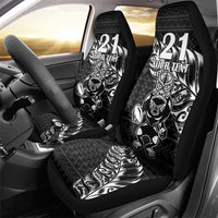 New Zealand Rugby Warrior Custom Car Seat Cover Black Fern Taniko Motif LT9 - Polynesian Pride