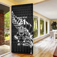 New Zealand Rugby Warrior Custom Door Cover Black Fern Taniko Motif LT9 - Polynesian Pride