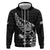 New Zealand Rugby Warrior Custom Hoodie Black Fern Taniko Motif