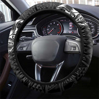 New Zealand Rugby Warrior Steering Wheel Cover Black Fern Taniko Motif LT9 - Polynesian Pride