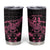 New Zealand Rugby Warrior Custom Tumbler Cup Pink Fern Taniko Motif