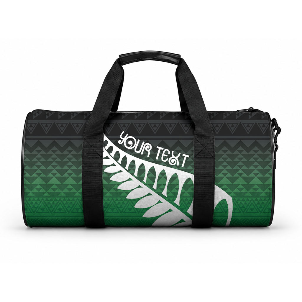 Green Silver Fern Spirit Taniko Tukutuku Personalised Duffle Bag LT9 One size Green - Polynesian Pride
