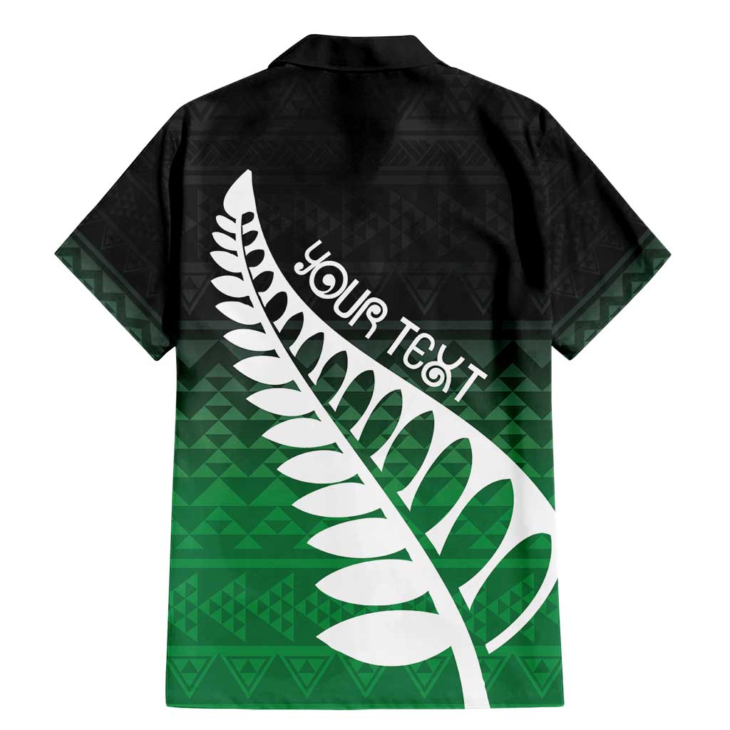 Green Silver Fern Spirit Taniko Tukutuku Personalised Family Matching Mermaid Dress and Hawaiian Shirt LT9 - Polynesian Pride