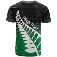 Green Silver Fern Spirit Taniko Tukutuku Personalised T Shirt LT9 - Polynesian Pride