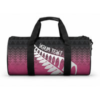 Pink Silver Fern Spirit Taniko Tukutuku Personalised Duffle Bag LT9 One size Pink - Polynesian Pride