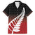 Red Silver Fern Spirit Taniko Tukutuku Personalised Hawaiian Shirt
