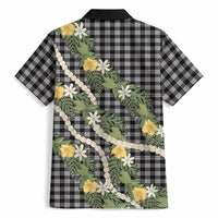 Aloha Puakenikeni Anthurium Pikake Lei Hawaiian Shirt Black Hawaiian Palaka Pattern LT9 - Polynesian Pride