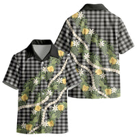 Aloha Puakenikeni Anthurium Pikake Lei Kid Hawaiian Shirt Black Hawaiian Palaka Pattern LT9 - Polynesian Pride