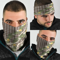 Aloha Puakenikeni Anthurium Pikake Lei Neck Gaiter Chocolate Hawaiian Palaka Pattern