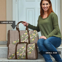 Aloha Puakenikeni Anthurium Pikake Lei Travel Bag Chocolate Hawaiian Palaka Pattern
