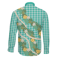 Aloha Puakenikeni Anthurium Pikake Lei Family Matching Mermaid Dress and Hawaiian Shirt Marine Hawaiian Palaka Pattern LT9 - Polynesian Pride