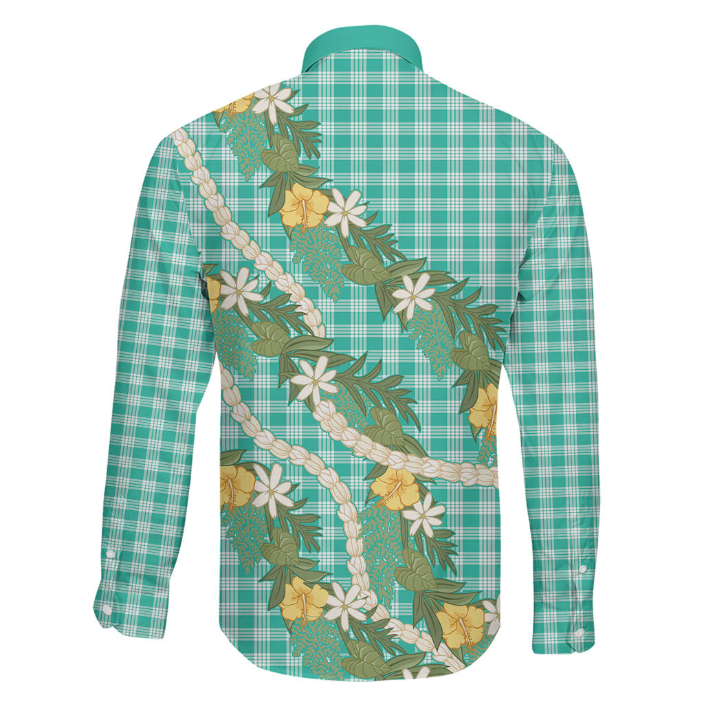 Aloha Puakenikeni Anthurium Pikake Lei Family Matching Puletasi and Hawaiian Shirt Marine Hawaiian Palaka Pattern LT9 - Polynesian Pride
