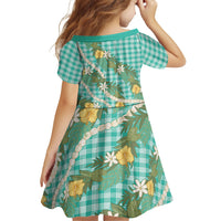 Aloha Puakenikeni Anthurium Pikake Lei Family Matching Tank Maxi Dress and Hawaiian Shirt Marine Hawaiian Palaka Pattern LT9 - Polynesian Pride