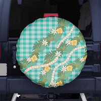 Aloha Puakenikeni Anthurium Pikake Lei Spare Tire Cover Marine Hawaiian Palaka Pattern LT9 No hole Marine - Polynesian Pride
