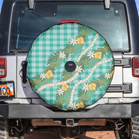 Aloha Puakenikeni Anthurium Pikake Lei Spare Tire Cover Marine Hawaiian Palaka Pattern LT9 Marine - Polynesian Pride