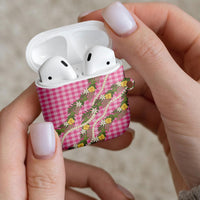 Aloha Puakenikeni Anthurium Pikake Lei AirPods Case Tropical Pink Hawaiian Palaka Pattern