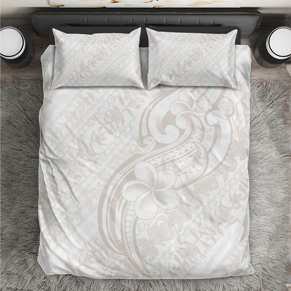 Hawaii Plumeria Lokelani Pikake Lei Bedding Set Sandy Beige Polynesian Tattoo LT9 Beige - Polynesian Pride