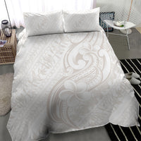 Hawaii Plumeria Lokelani Pikake Lei Bedding Set Sandy Beige Polynesian Tattoo LT9 - Polynesian Pride