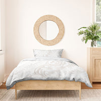 Hawaii Plumeria Lokelani Pikake Lei Bedding Set Sandy Beige Polynesian Tattoo LT9 - Polynesian Pride