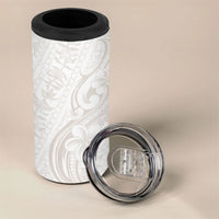 Hawaii Plumeria Lokelani Pikake Lei 4 in 1 Can Cooler Tumbler Sandy Beige Polynesian Tattoo LT9 - Polynesian Pride