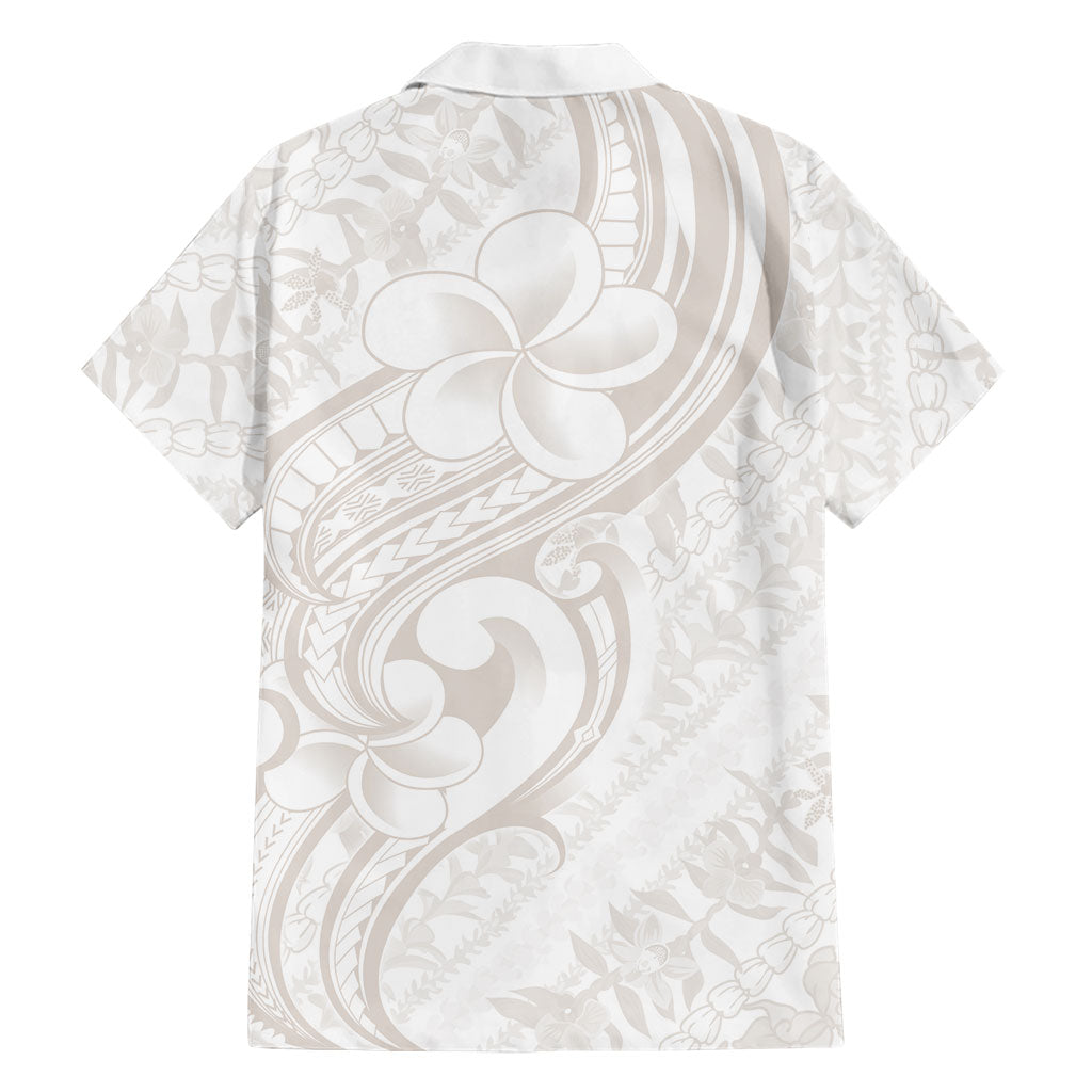 Hawaii Plumeria Lokelani Pikake Lei Family Matching Summer Maxi Dress and Hawaiian Shirt Sandy Beige Polynesian Tattoo LT9 - Polynesian Pride