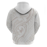 Hawaii Plumeria Lokelani Pikake Lei Hoodie Sandy Beige Polynesian Tattoo