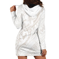 Hawaii Plumeria Lokelani Pikake Lei Hoodie Dress Sandy Beige Polynesian Tattoo LT9 - Polynesian Pride