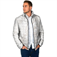 Hawaii Plumeria Lokelani Pikake Lei Padded Jacket Sandy Beige Polynesian Tattoo
