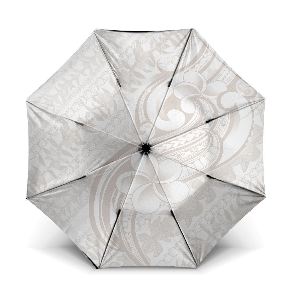 Hawaii Plumeria Lokelani Pikake Lei Umbrella Sandy Beige Polynesian Tattoo