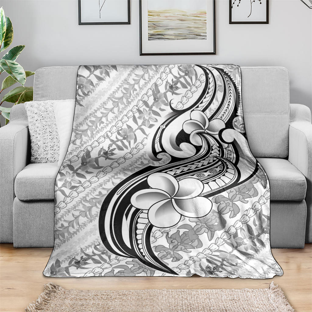 Hawaii Plumeria Lokelani Pikake Lei Blanket Ele'ele Polynesian Tattoo