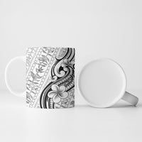 Hawaii Plumeria Lokelani Pikake Lei Ceramic Mug Ele'ele Polynesian Tattoo