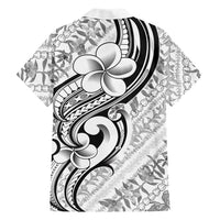 Hawaii Plumeria Lokelani Pikake Lei Family Matching Off Shoulder Short Dress and Hawaiian Shirt Ele'ele Polynesian Tattoo LT9 - Polynesian Pride