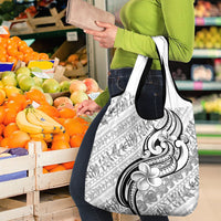 Hawaii Plumeria Lokelani Pikake Lei Grocery Bag Ele'ele Polynesian Tattoo