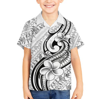 Hawaii Plumeria Lokelani Pikake Lei Kid Hawaiian Shirt Ele'ele Polynesian Tattoo