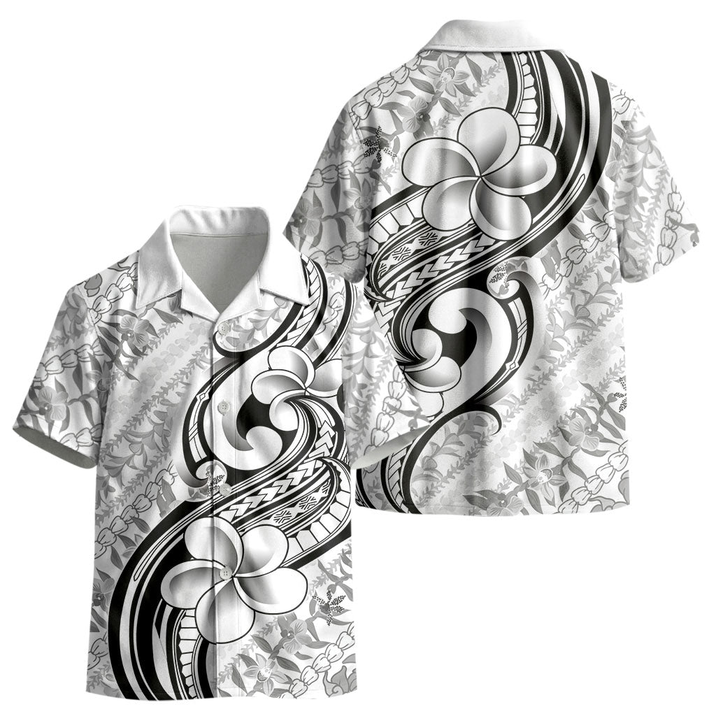 Hawaii Plumeria Lokelani Pikake Lei Kid Hawaiian Shirt Ele'ele Polynesian Tattoo LT9 - Polynesian Pride