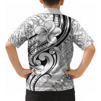 Hawaii Plumeria Lokelani Pikake Lei Kid Hawaiian Shirt Ele'ele Polynesian Tattoo LT9 - Polynesian Pride