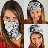 Hawaii Plumeria Lokelani Pikake Lei Neck Gaiter Ele'ele Polynesian Tattoo