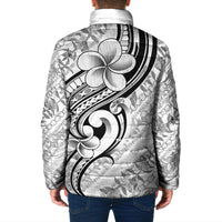 Hawaii Plumeria Lokelani Pikake Lei Padded Jacket Ele'ele Polynesian Tattoo LT9 - Polynesian Pride